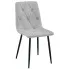 Jasnoszare pikowane krzesło tapicerowane - Teribis 3X
