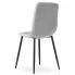 Jasnoszare metalowe krzesło tapicerowane Teribis 3X