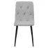 Jasnoszare pikowane krzesło tapicerowane Teribis 3X