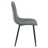 Ciemnoszare pikowane krzesło z czarnymi nogami Teribis 3X