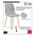 Jasnoszare krzesło metalowe pikowane Teribis 4X