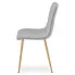 Jasnoszare krzesło pikowane na prostych nogach Teribis 4X