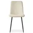 Beżowe gładkie krzesło z czarnymi nogami Ruttis 3X