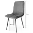 Wymiary ciemnoszarego krzesła tapicerowanego Ruttis 4X