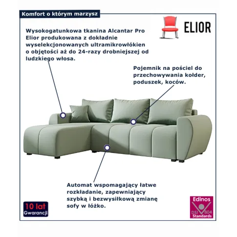 Zielony narożnik Velmores 3X