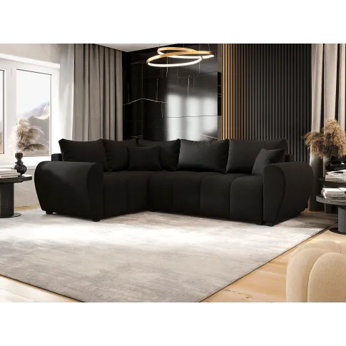 Wizualizacja wnętrza z czarnym narożnikiem Dameno 3X