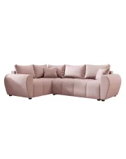 Różowy rozkładany narożnik w kształcie L - Dameno 3X w sklepie Edinos.pl