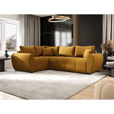 Wizualizacja wnętrza z musztardowym naroznikiem Dameno 3X