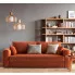 Salon z wykorzystaniem sofy Ocaris w kolorze rudym