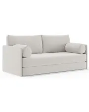 Gładka sofa rozkładana z poduszkami Ecrodi - 32 kolory w sklepie Edinos.pl