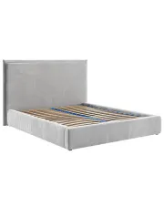 Tapicerowane łóżko niskie z pojemnikiem 200x200 Dassoni - 32 kolory w sklepie Edinos.pl