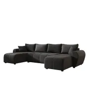 Ciemnoszary narożnik rozkładany w kształcie U - Aurelix 4X w sklepie Edinos.pl