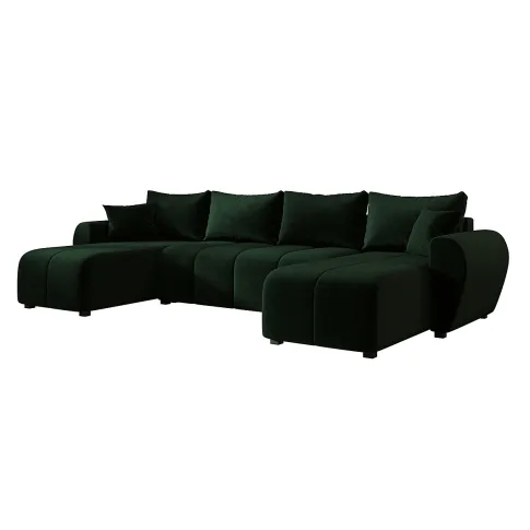 Ciemnozielona sofa z funkcją spania Aurelix 4X