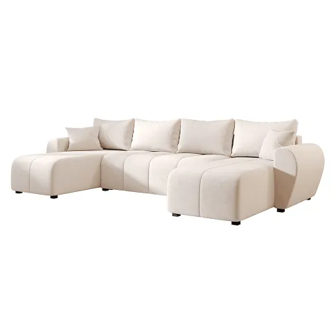 Kremowy narożnik z pojemnikiem Aurelix 4X