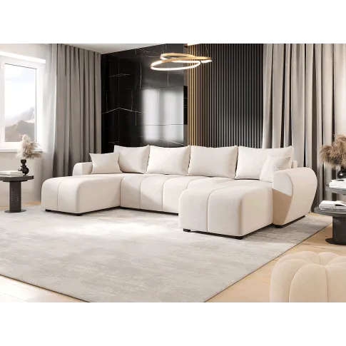 Wizualizacja wnętrza z bezowym naroznikiem Aurelix 4X