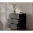 Czarna komoda z 3 szufladami Felicco 3X