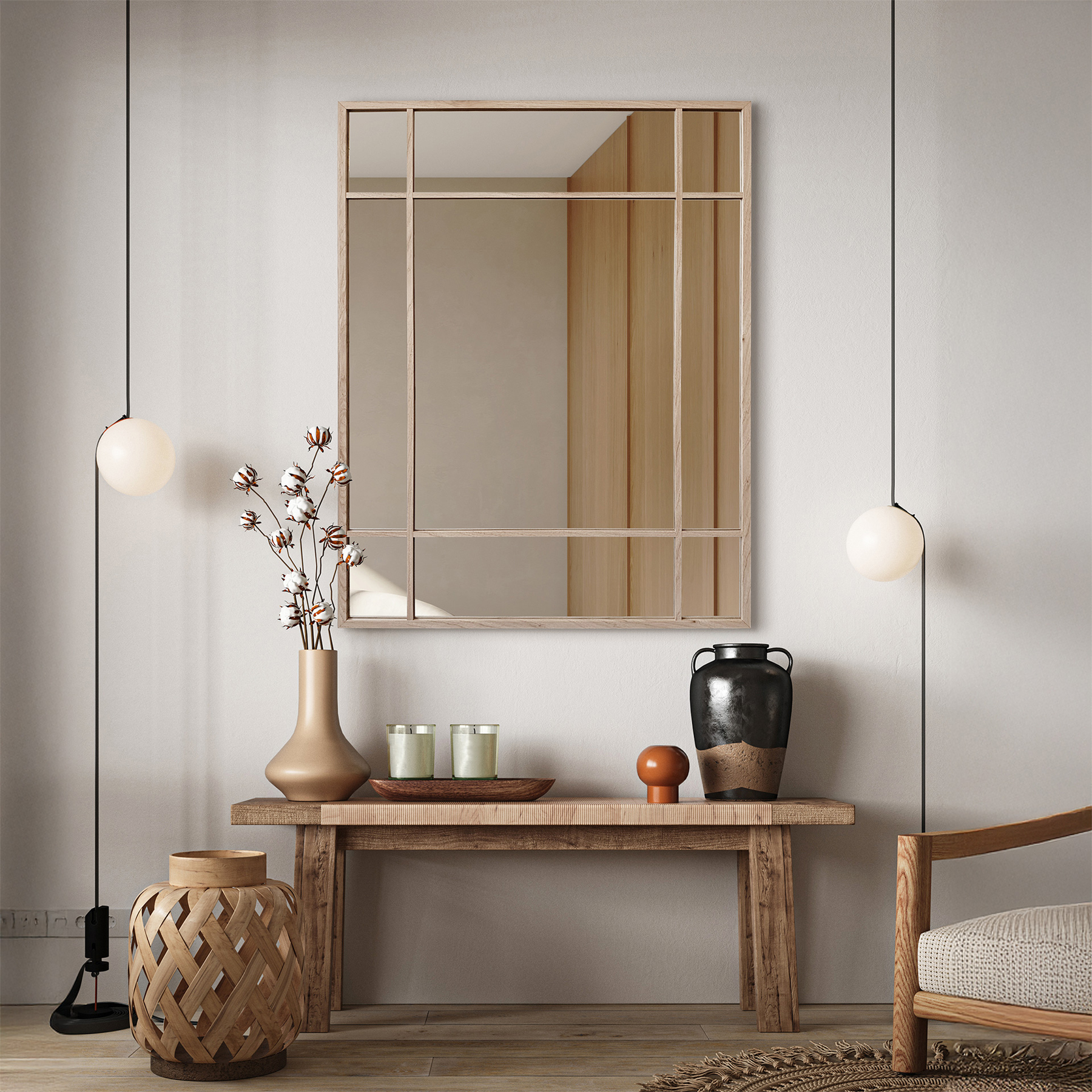 wizualizacja lustra do salonu