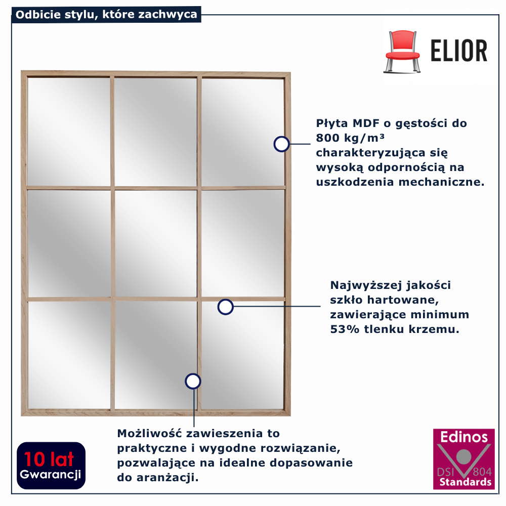 Lustro stylowe Denno 4X