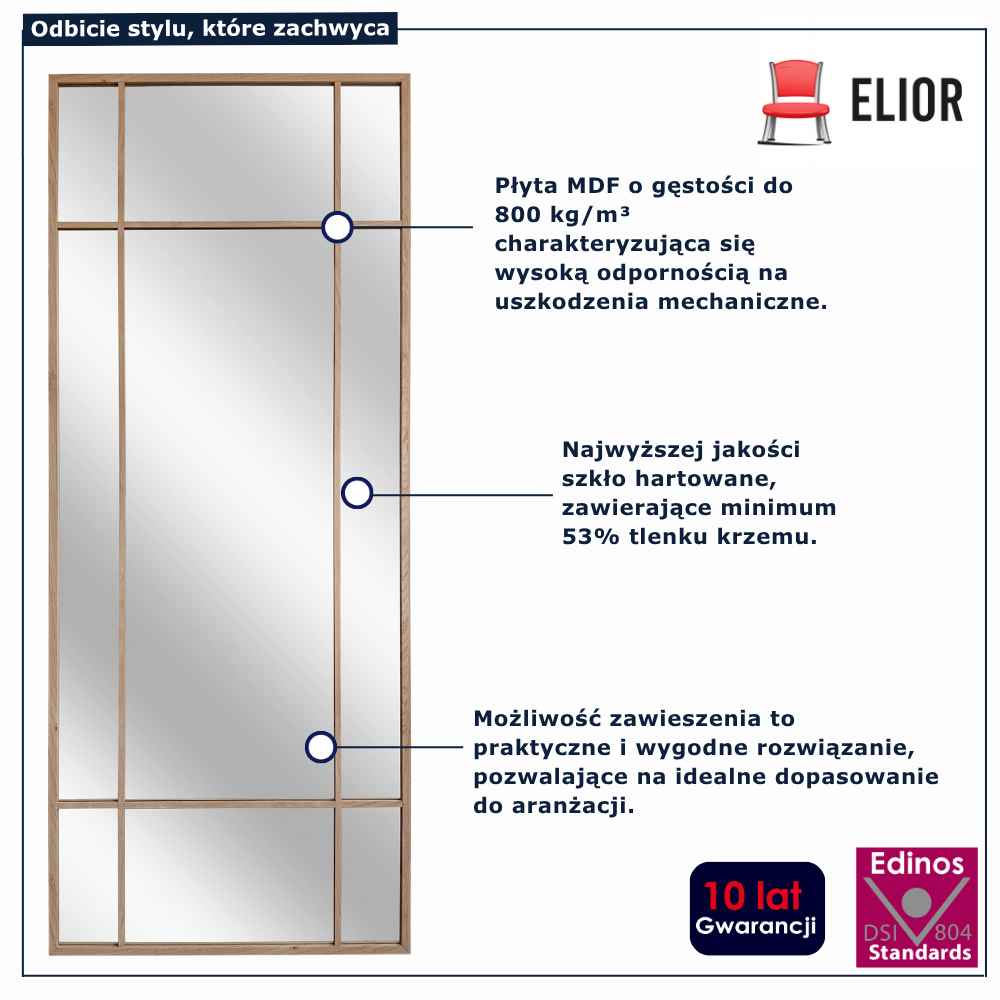 Lustro stylowe Sando 3X