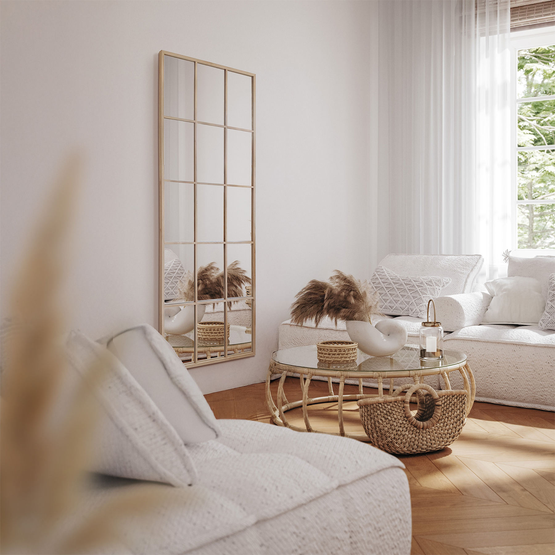 wizualizacja lustra do salonu