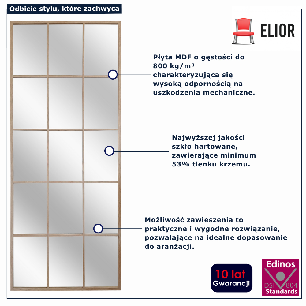 Lustro stylowe Sando 4X