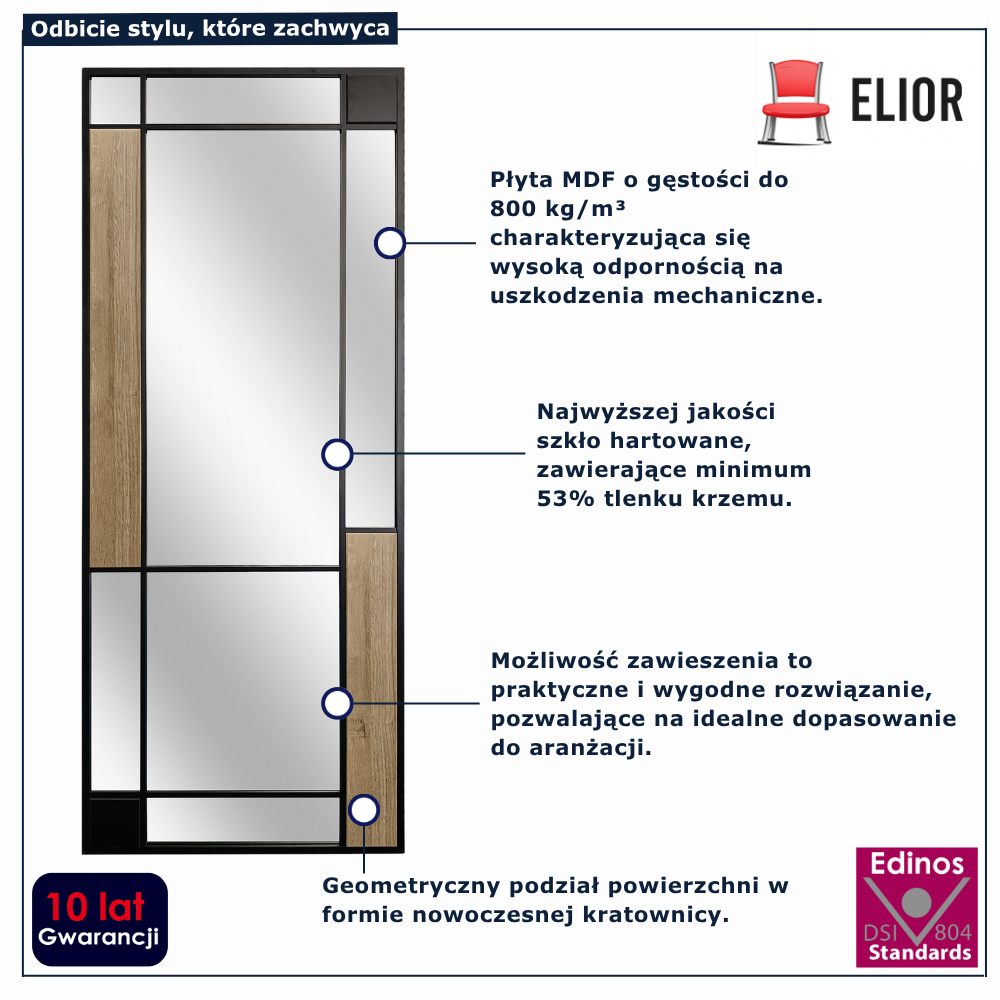 Lustro stylowe klinox