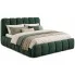 Ciemnozielone łóżko tapicerowane buble 5 rozmiarów - Nuviano