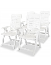 Zestaw białych krzeseł ogrodowych - Elexio 3Q w sklepie Edinos.pl