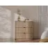 Przykładowa aranżacja z komodą z 3 szufladami Felicco 3X dąb sonoma