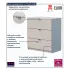 Kaszmirowa komoda nowoczesna z szufladami Felicco 3X