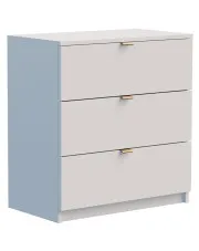 Biała komoda glamour z 3 szufladami - Felicco 4X w sklepie Edinos.pl