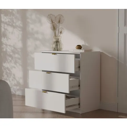 Biała nowoczesna komoda 3 szuflady Felicco 4X
