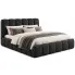 Czarne nowoczesne łóżko tapicerowane buble 5 rozmiarów - Nuviano