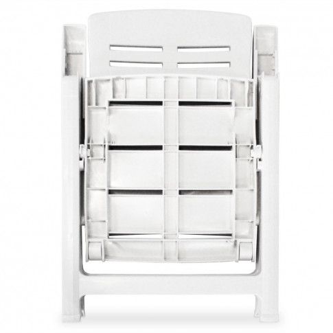 Złożone białe krzesło ogrodowe Elexio 4Q