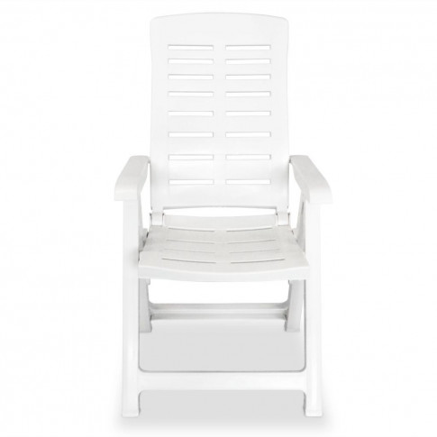 Przód białego krzesła ogrodowego Elexio 4Q