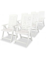 Zestaw białych krzeseł ogrodowych - Elexio 4Q w sklepie Edinos.pl