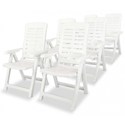 Zestaw białych krzeseł ogrodowych Elexio 4Q