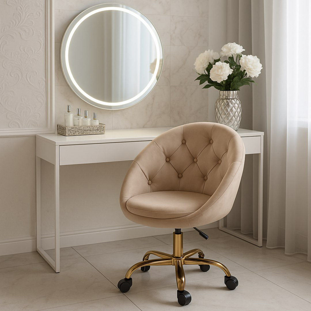 wizualizacja beżowego fotela