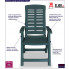 Zestaw zielonych krzeseł ogrodowych Elexio 3Q infografika