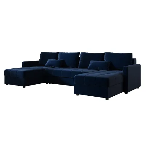 Granatowy narożnik rozkładany Ferrano