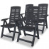Zestaw szarych krzeseł ogrodowych Elexio 3Q