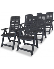 Zestaw szarych krzeseł ogrodowych - Elexio 4Q w sklepie Edinos.pl