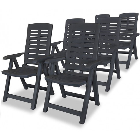 Zestaw szarych krzeseł ogrodowych Elexio 4Q