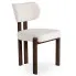 orzechowo białe krzesło Benso