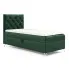 Ciemnozielone łóżko z pojemnikiem na pościel 3 rozmiary - Ferrise