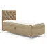 Jasnobrązowe łóżko welurowe z pojemnikiem 3 rozmiary - Ferrise