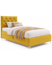 Żółte pojedyncze łóżko kontynentalne 3 rozmiary - Ferrise w sklepie Edinos.pl