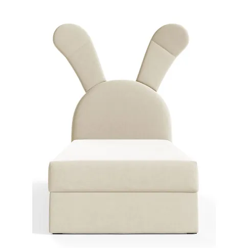 Kremowe lozko tapicerowane Kikori