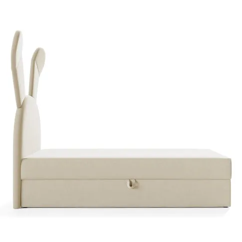 Kremowe tapicerowane lozko Kikori
