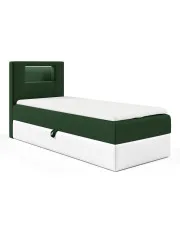 Ciemnozielone pojedyncze łóżko kontynentalne 3 rozmiary - Fenarro w sklepie Edinos.pl